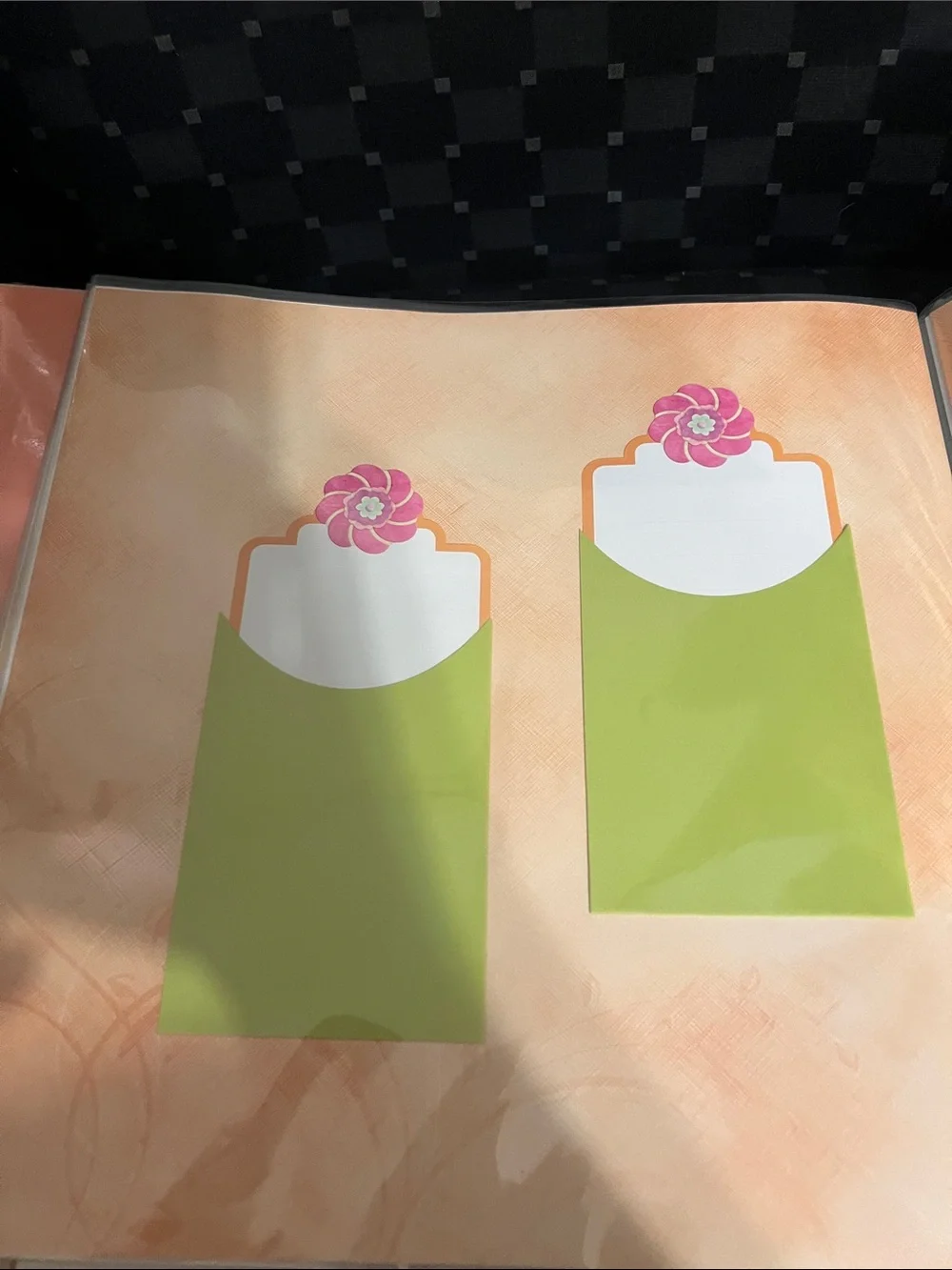 Scrapbook Decorative 12x12 Album Pages - Coral & Teal